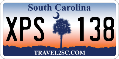 SC license plate XPS138