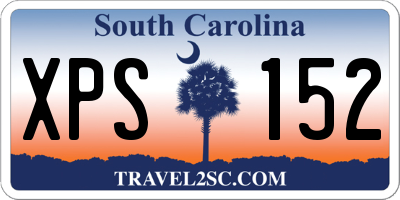 SC license plate XPS152
