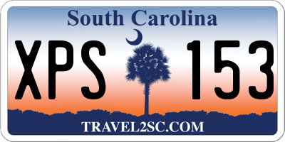 SC license plate XPS153