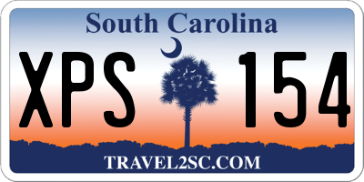 SC license plate XPS154