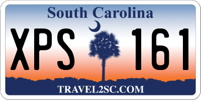 SC license plate XPS161