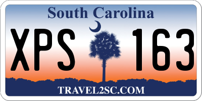 SC license plate XPS163
