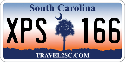 SC license plate XPS166
