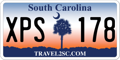 SC license plate XPS178