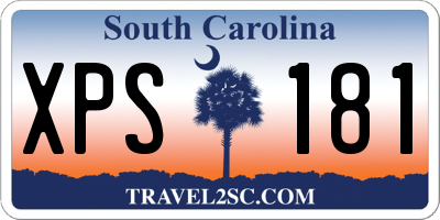 SC license plate XPS181