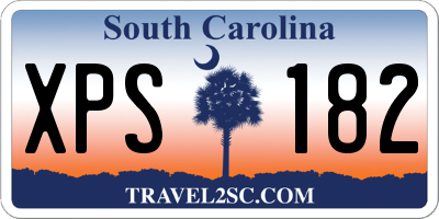 SC license plate XPS182
