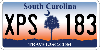 SC license plate XPS183