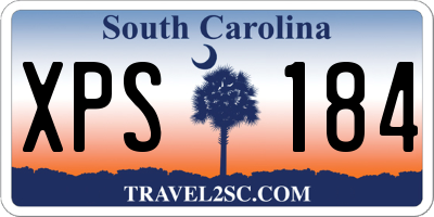 SC license plate XPS184