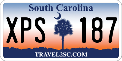 SC license plate XPS187