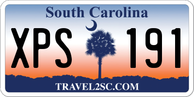 SC license plate XPS191