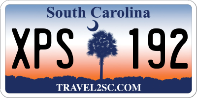 SC license plate XPS192