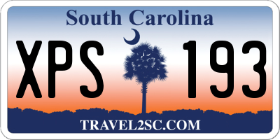 SC license plate XPS193