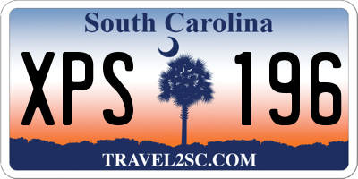 SC license plate XPS196
