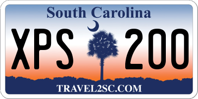 SC license plate XPS200