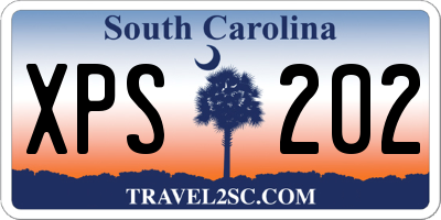 SC license plate XPS202