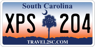 SC license plate XPS204