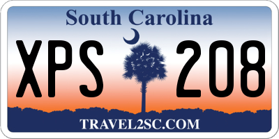 SC license plate XPS208