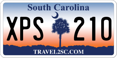 SC license plate XPS210