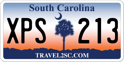 SC license plate XPS213