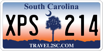 SC license plate XPS214