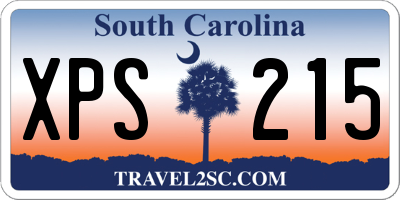 SC license plate XPS215
