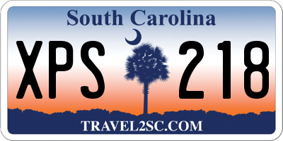 SC license plate XPS218