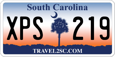 SC license plate XPS219