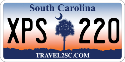 SC license plate XPS220