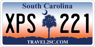SC license plate XPS221