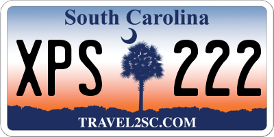 SC license plate XPS222