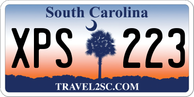 SC license plate XPS223
