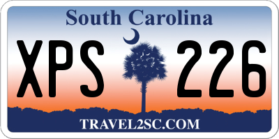 SC license plate XPS226