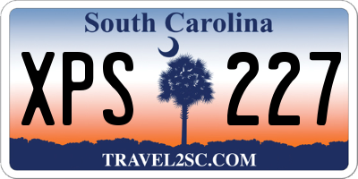 SC license plate XPS227