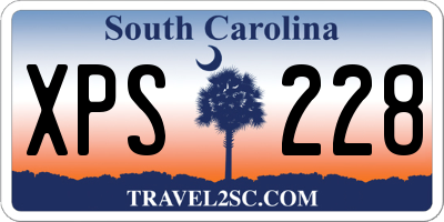 SC license plate XPS228