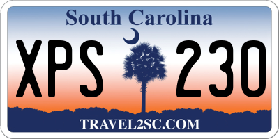 SC license plate XPS230