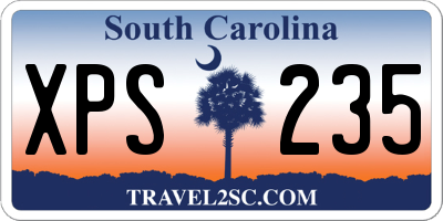 SC license plate XPS235