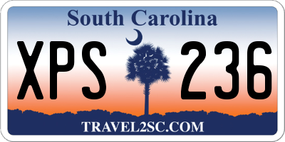 SC license plate XPS236