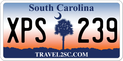 SC license plate XPS239