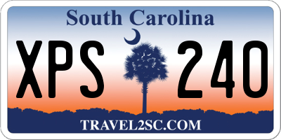 SC license plate XPS240