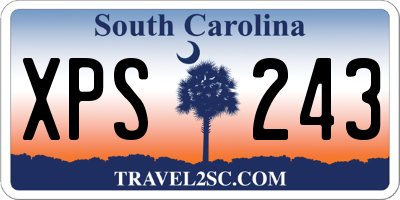 SC license plate XPS243