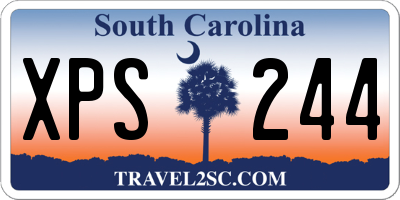 SC license plate XPS244