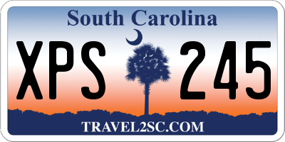 SC license plate XPS245