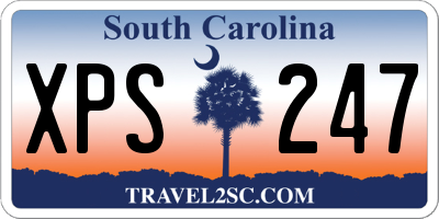 SC license plate XPS247
