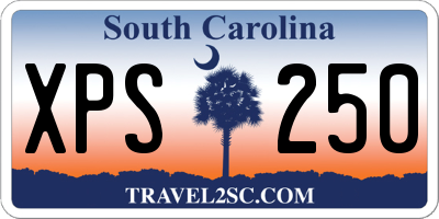 SC license plate XPS250