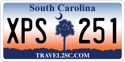 SC license plate XPS251