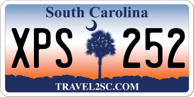SC license plate XPS252