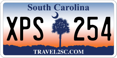 SC license plate XPS254