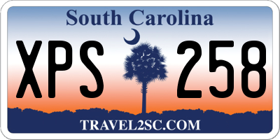 SC license plate XPS258
