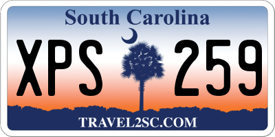 SC license plate XPS259