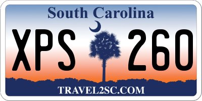 SC license plate XPS260
